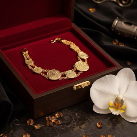 اسوارة مطلية بماء الذهب